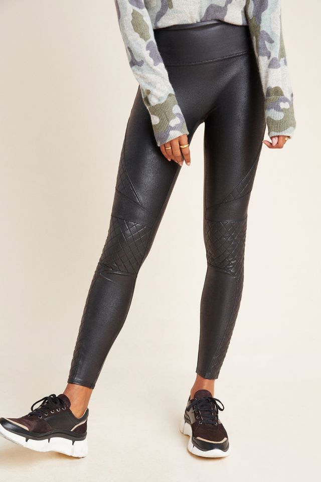 Spanx Quilted Faux Leather Leggings