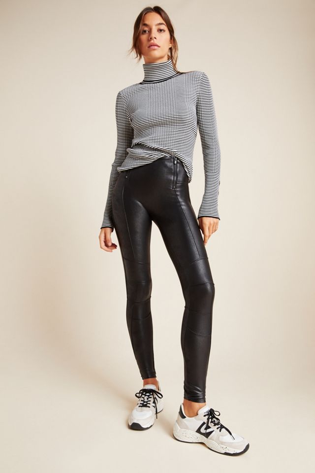 Spanx Hip-Zip Faux Leather Leggings
