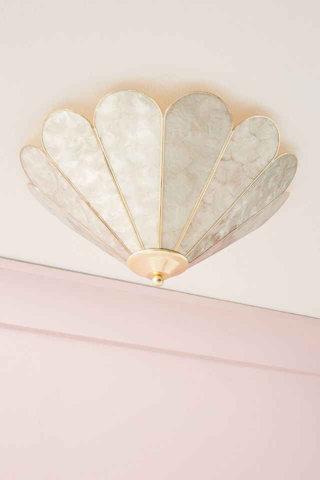 Daisy Capiz Flush Mount #1