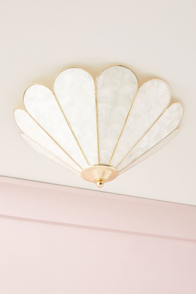 Daisy Capiz Flush Mount #1