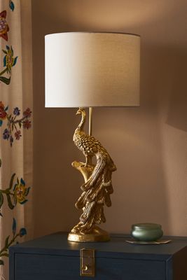 The Icon Table Lamp: Peacock Edition