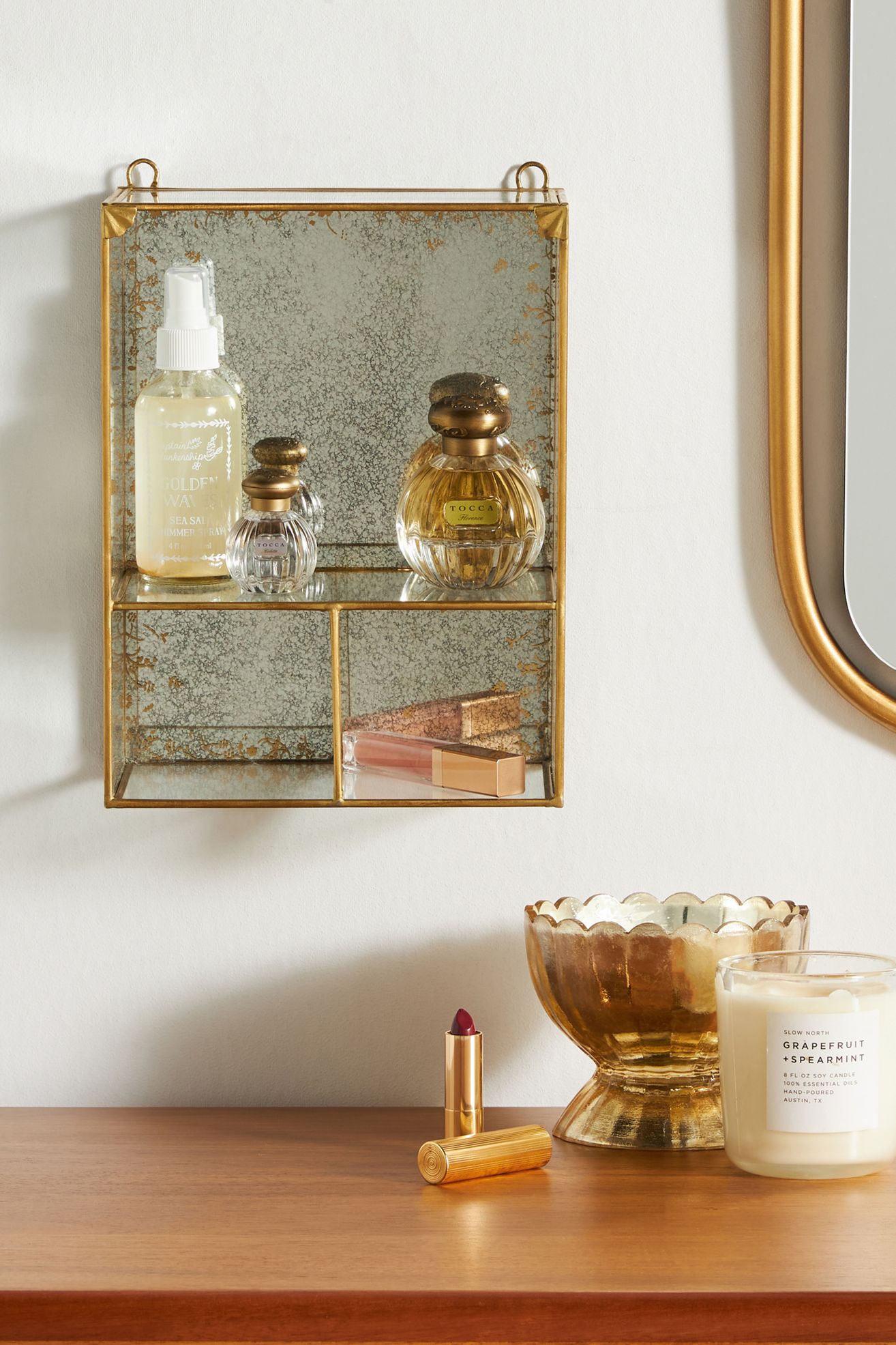 Matilda Mirrored Cabinet - Bronze, One Size