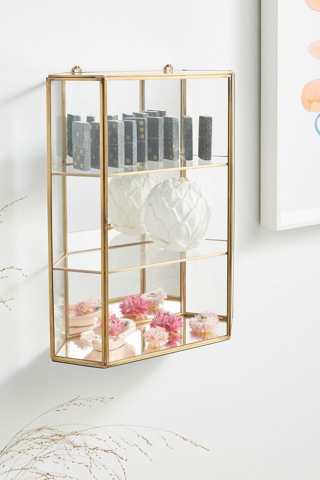 Brass & Glass Display Cabinet Furniture