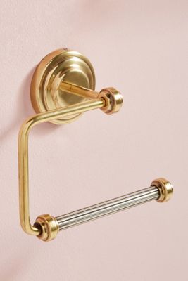 Sylvie Mixed Metal Toilet Paper Holder