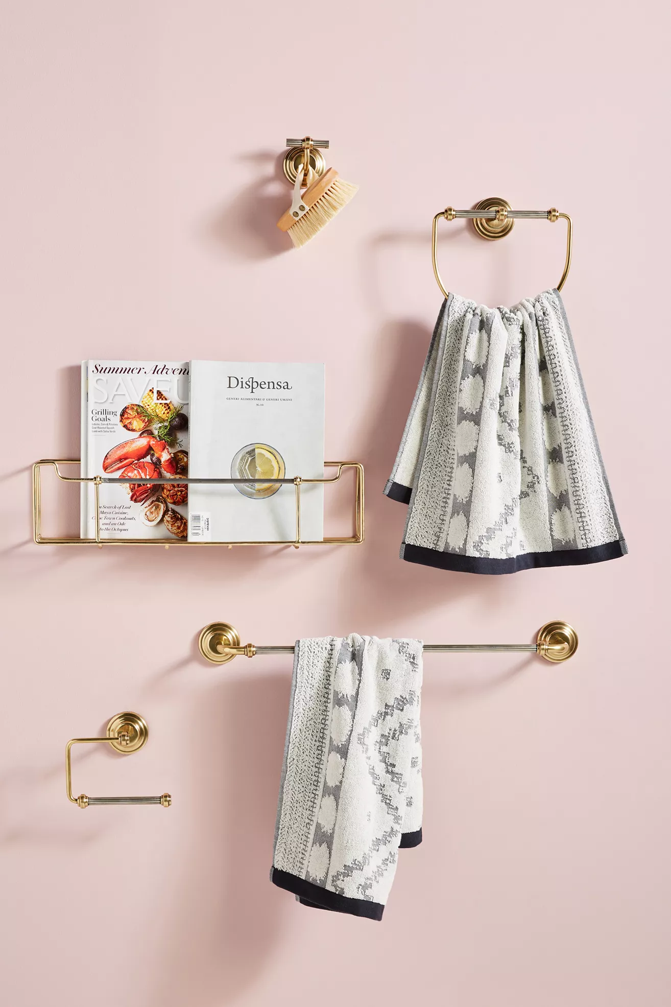 Sylvie Mixed Metal Towel Ring - thumbnail 3