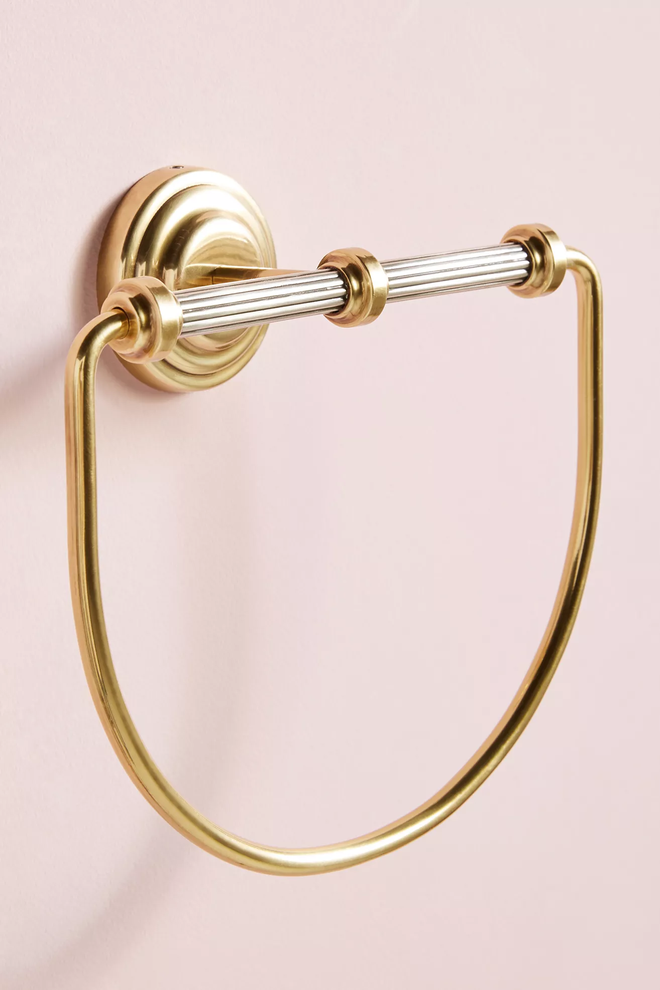 Sylvie Mixed Metal Towel Ring - thumbnail 2