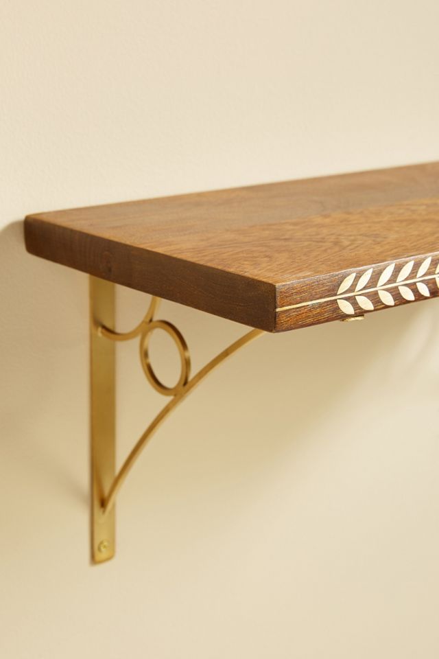 Willow Brass Inlay Shelf #3