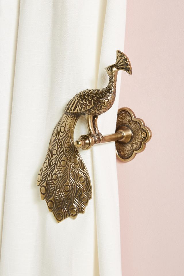 Waldorf Astoria Bronze Swan Curtain Tie Back Wall Hook