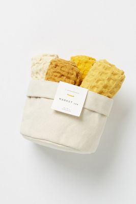 Market Waffle Dishcloths, Set of 4