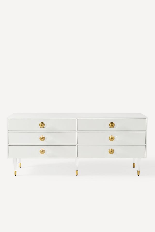 Lacquered Regency Six-Drawer Dresser #1