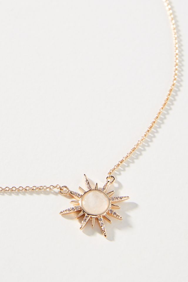 Elizabeth stone moonstone deals starburst necklace