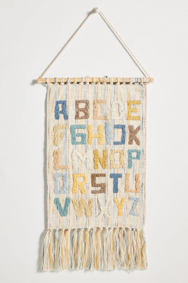 Emboidered Alphabet Wall Hanging #1