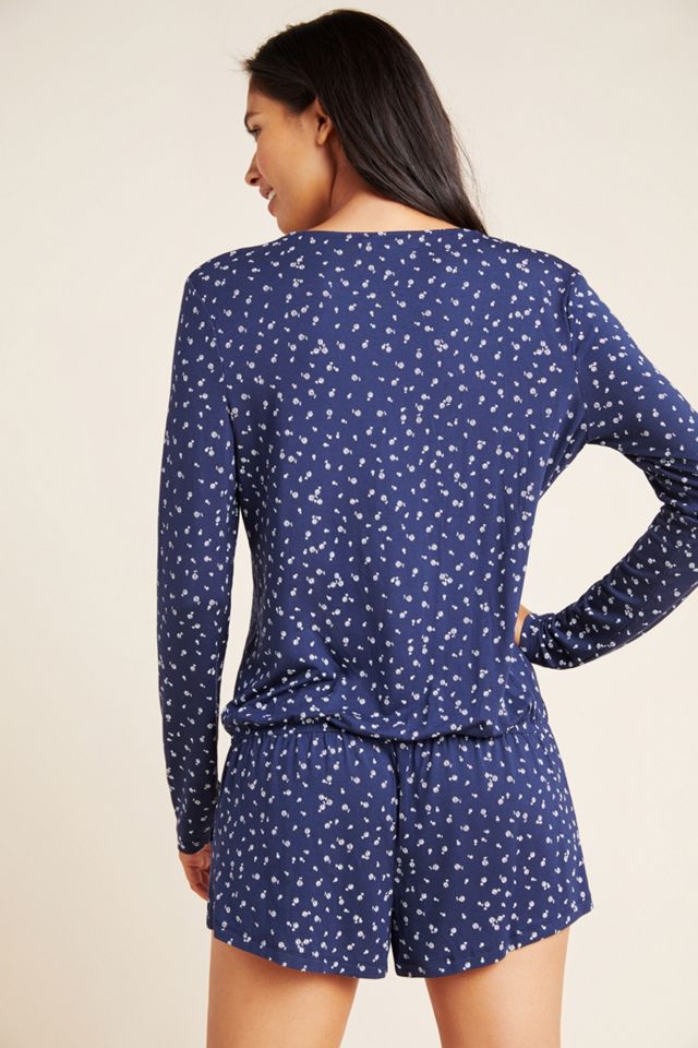Eberjey Bloom Long-Sleeved Sleep Romper #1