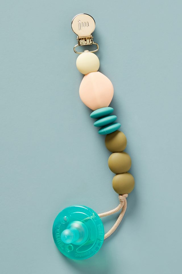 Beaded Pacifier Clip #1