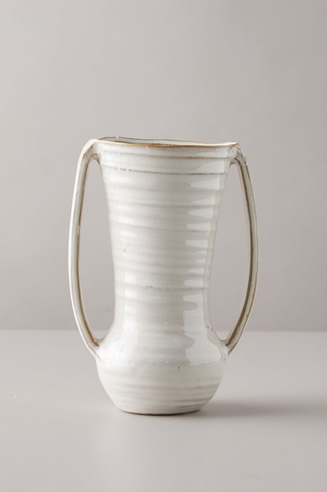 Vanilla Glossed Ceramic Vase #3