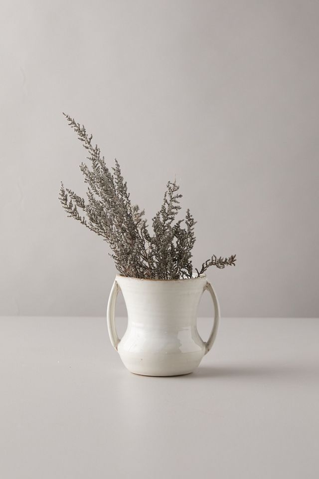 Vanilla Glossed Ceramic Vase #4