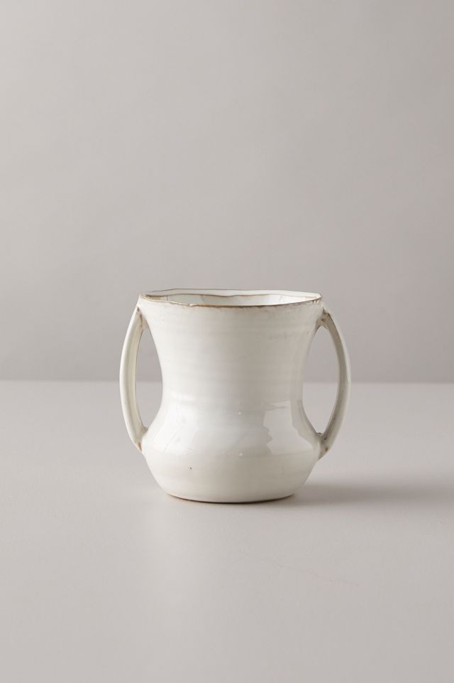 Vanilla Glossed Ceramic Vase #5