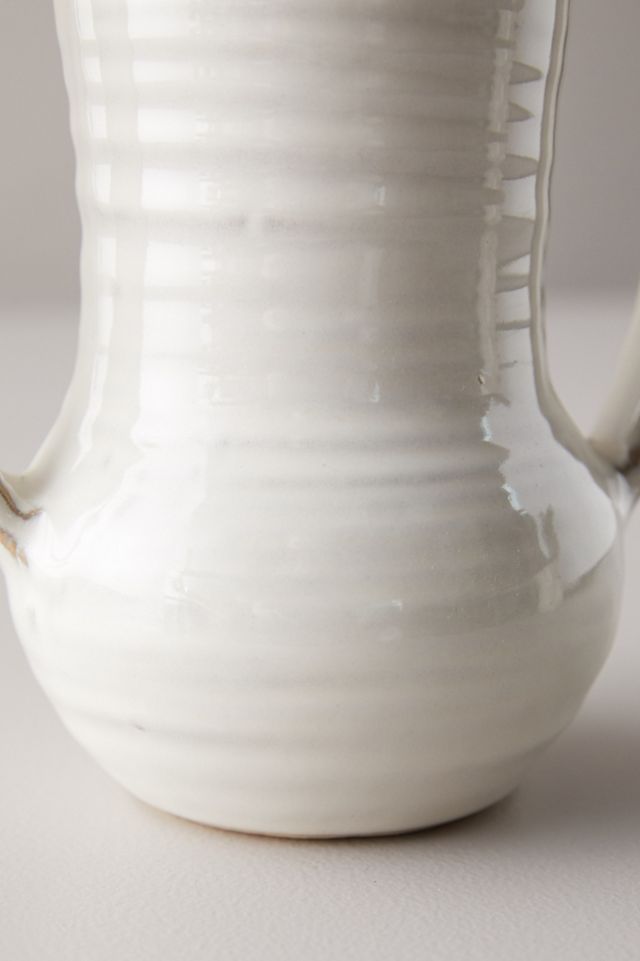 Vanilla Glossed Ceramic Vase #7