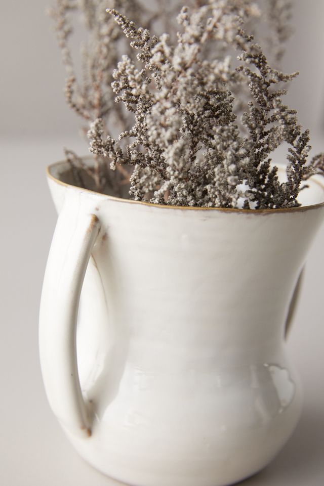 Vanilla Glossed Ceramic Vase #8