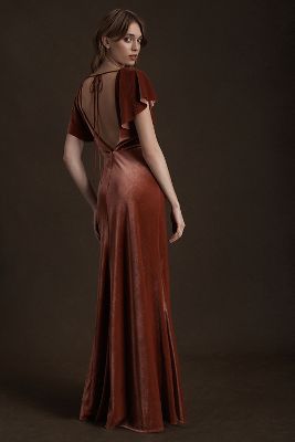 jenny yoo ellis velvet dress english rose