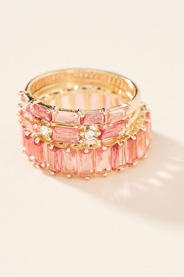 Birthstone Band Ring Set #1