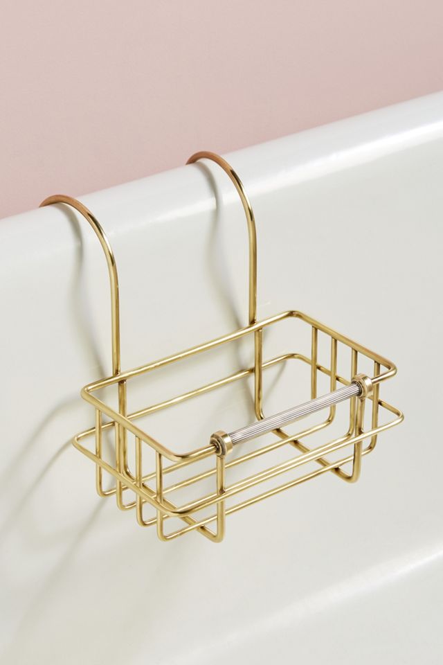 Sylvie Gold Steel Bath Caddy