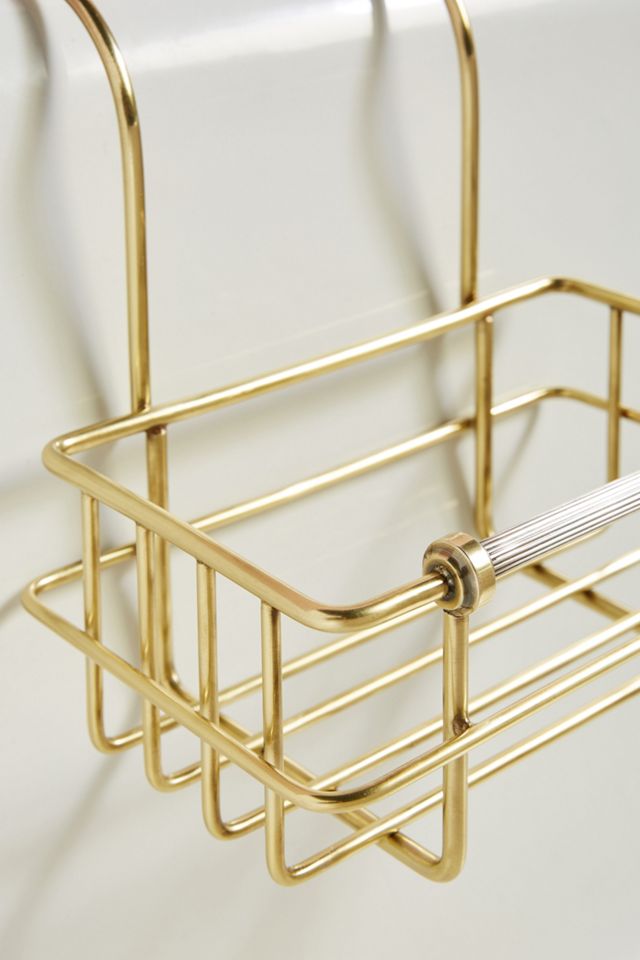 Sylvie Gold Steel Bath Caddy