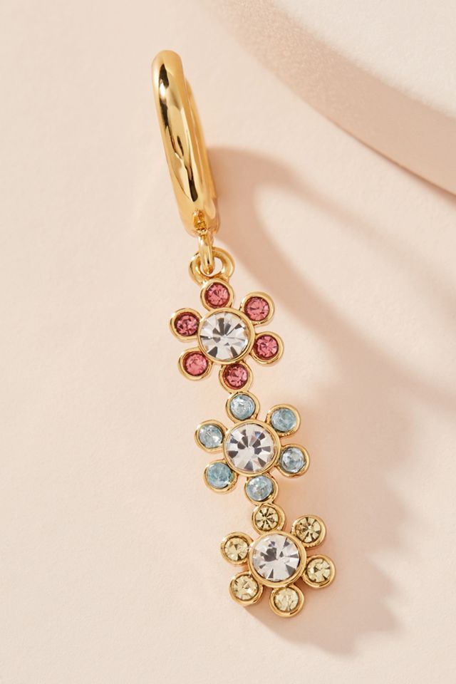 BaubleBar Flower Huggie Hoop Earrings #1