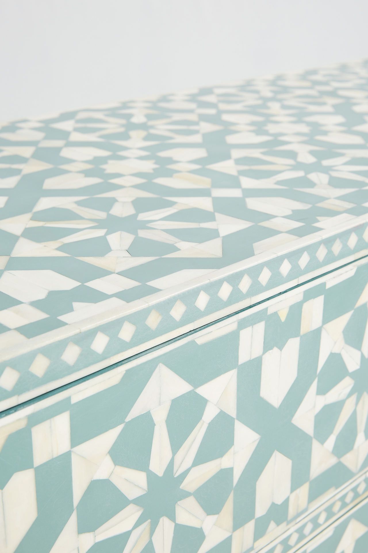 Moroccan Inlay Nine-Drawer Dresser