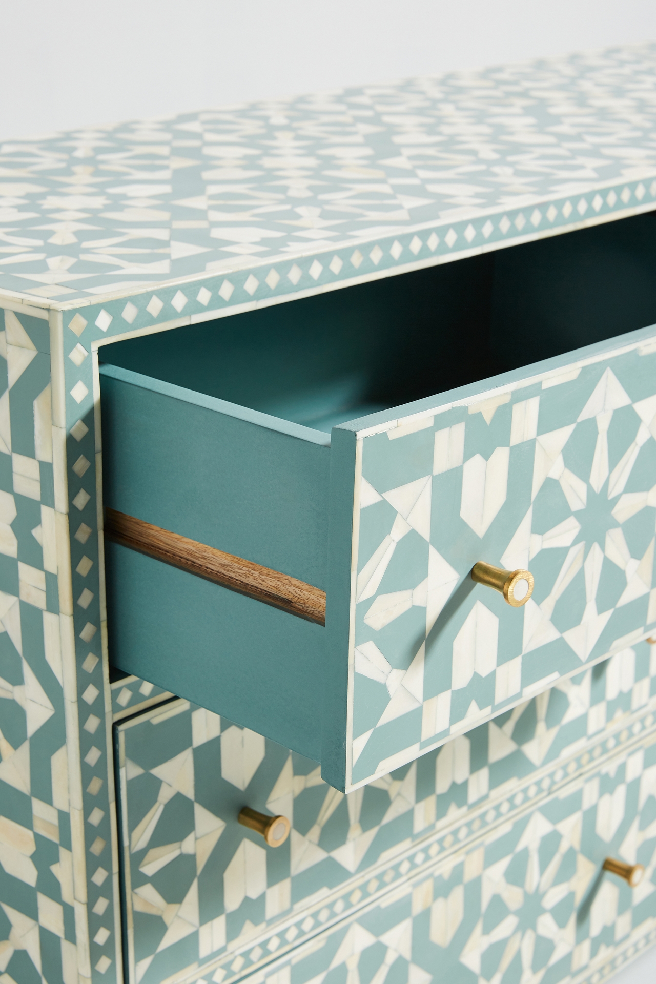 Moroccan Inlay Nine-Drawer Dresser