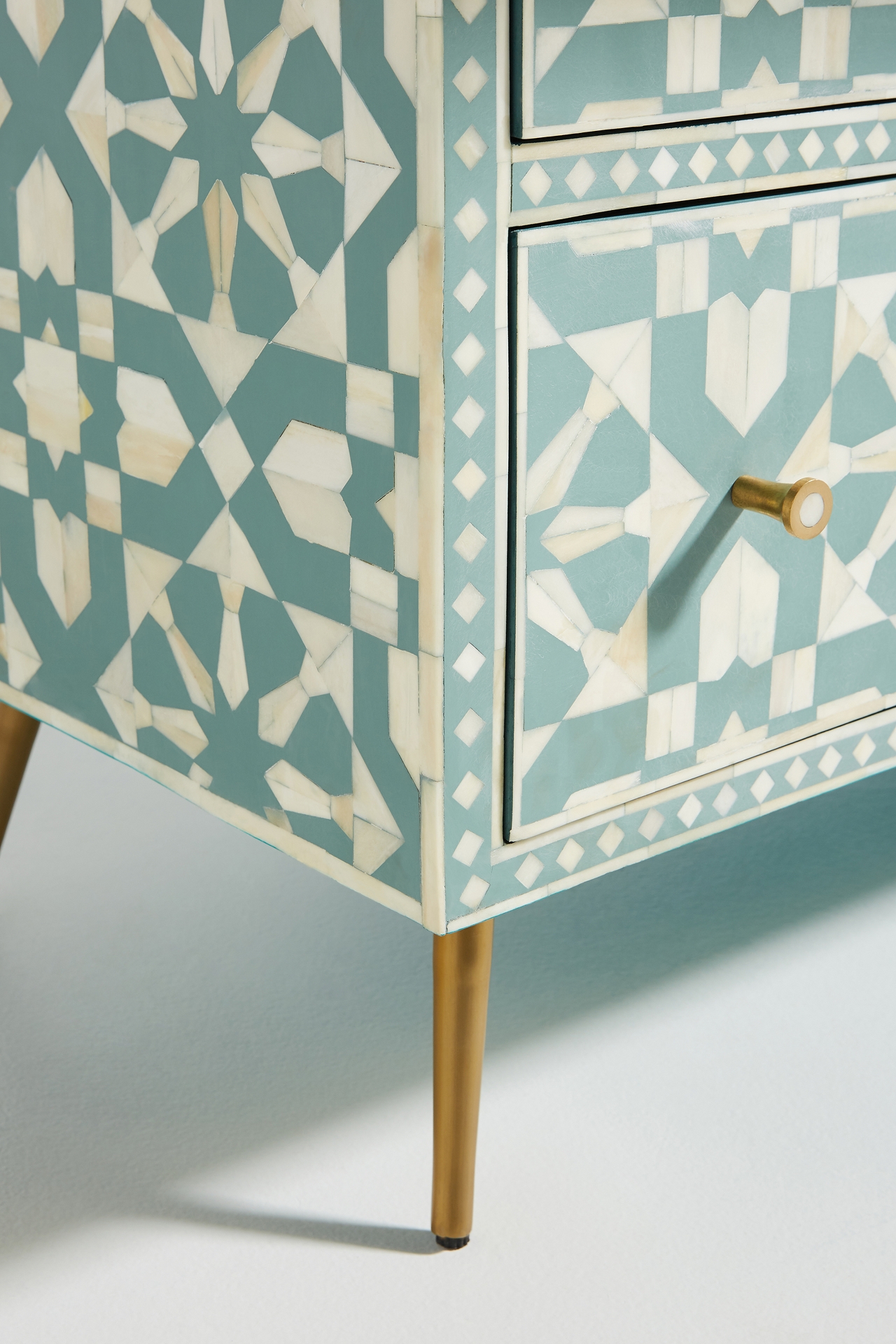 Moroccan Inlay Nine-Drawer Dresser