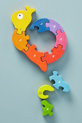 Numbered Snail Wooden Puzzle Set
