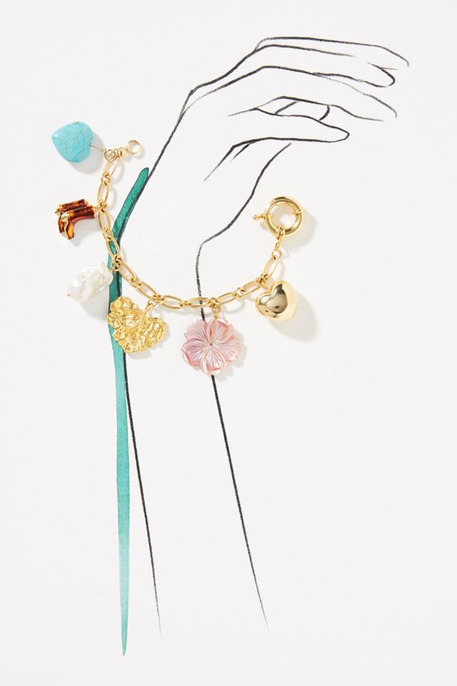 Timeless Pearly Floral Charm Bracelet #2