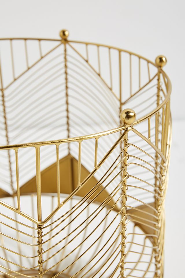 Gold wire best sale blanket basket