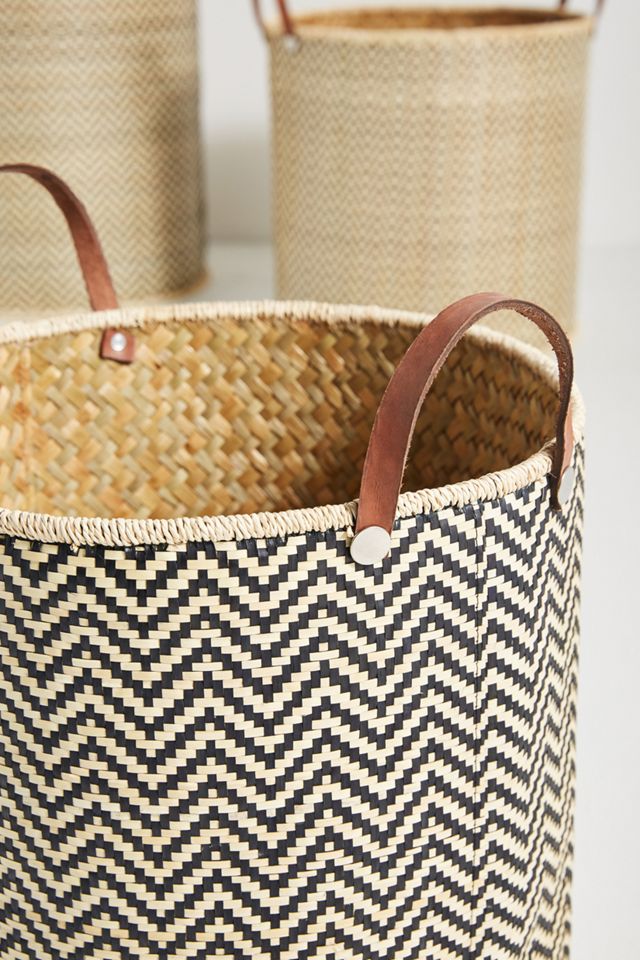Ziggy Palm Leaf Baskets, Set of 3 #2