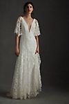 Jenny by Jenny Yoo Lourdes V-Neck Convertible-Sleeve Lace Wedding Gown #2