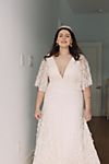 Jenny by Jenny Yoo Lourdes V-Neck Convertible-Sleeve Lace Wedding Gown #13
