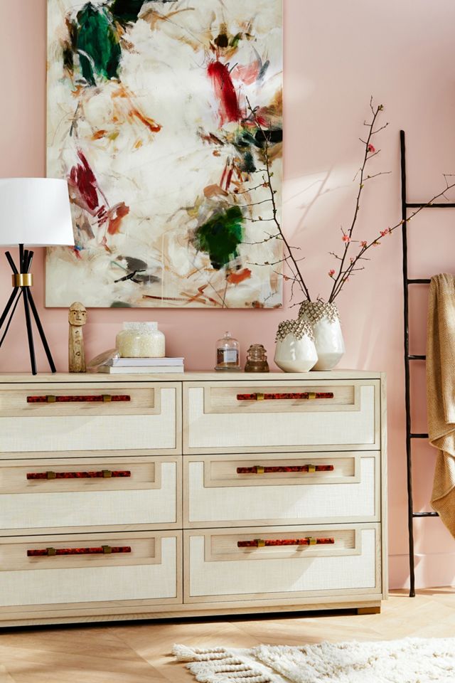 Dove Linen Six-Drawer Dresser | AnthroHome