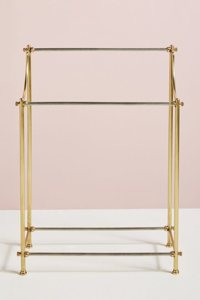 Gold standing towel rack hot sale