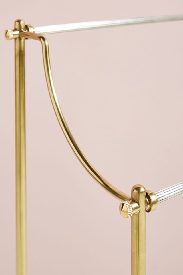 Sylvie Brass Standing Towel Rack