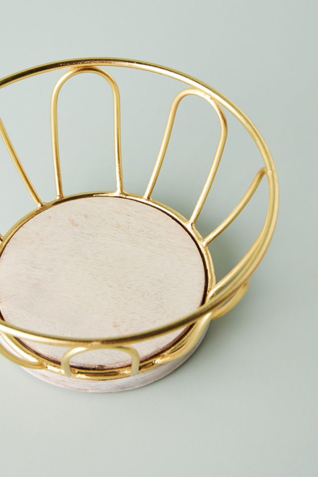 Gold Wire Mini Fruit Basket #1