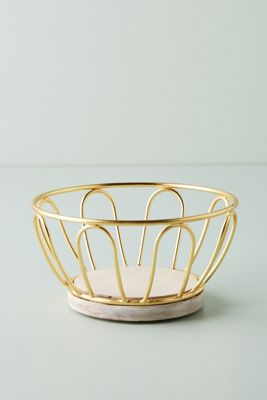 Gold Wire Mini Fruit Basket