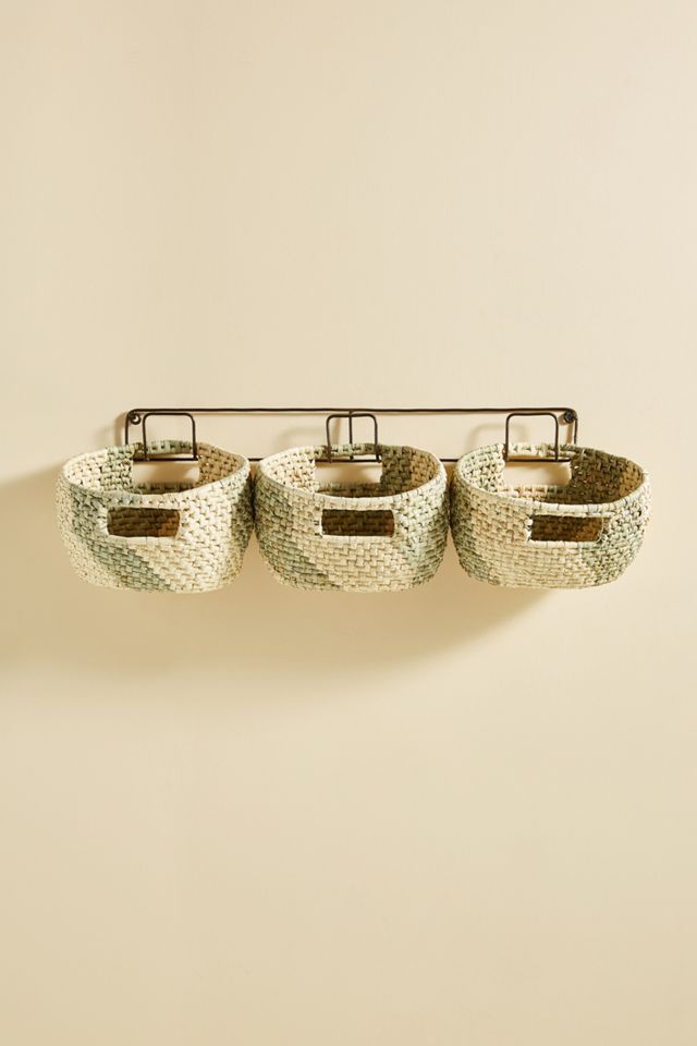 Handwoven Hanging Baskets, Set of 3 #1