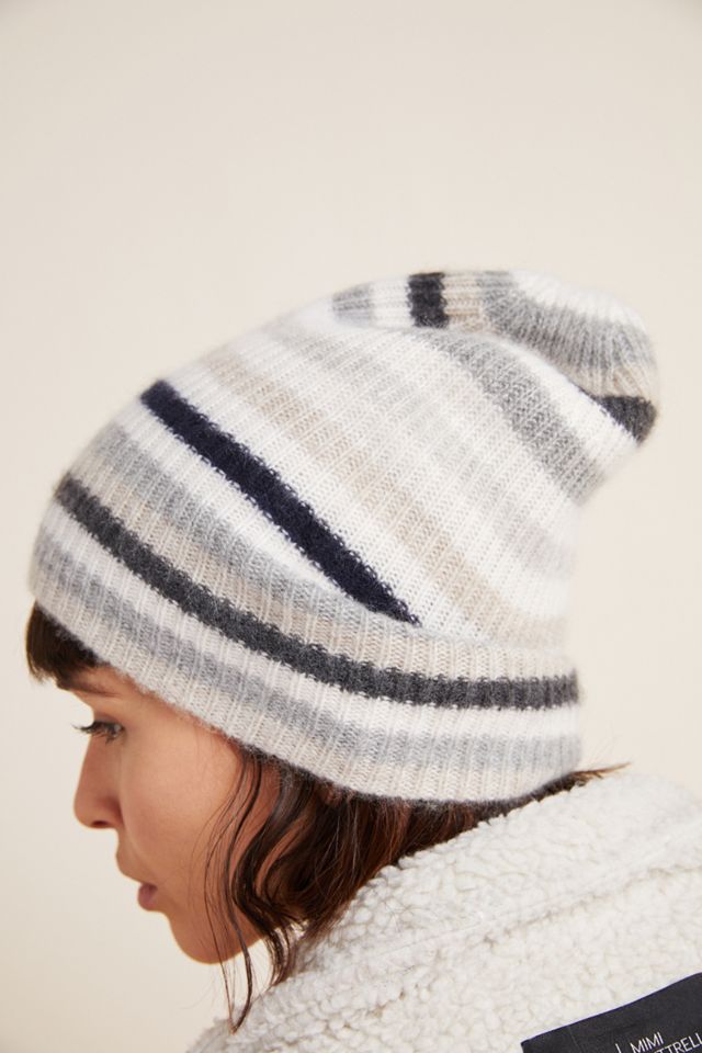 White + Warren Striped Cashmere Beanie | Anthropologie