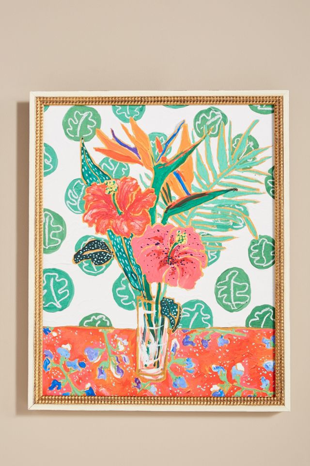 Tropical Hibiscus Bouquet Wall Art #1