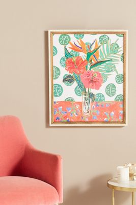 Tropical Hibiscus Bouquet Wall Art