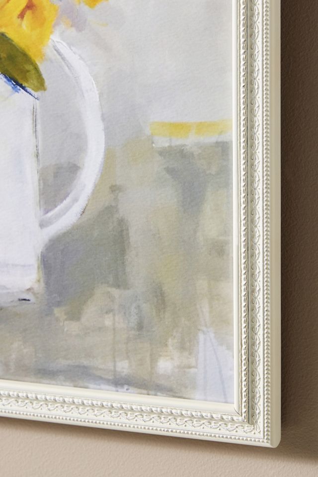 Yellow Roses in White Pitcher Wall Art #3
