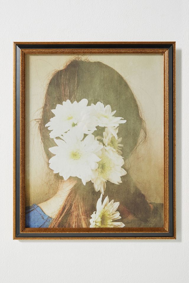 White Flowers in Her Hair Wall Art #1