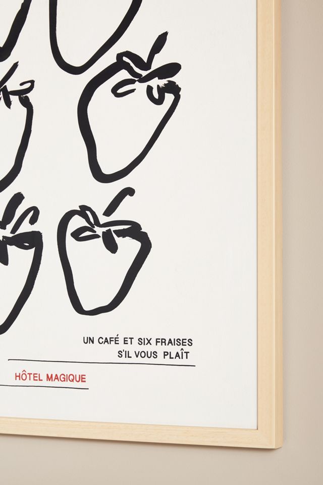 Un Cafe et Six Fraises, S'il Vous Plait Wall Art #2