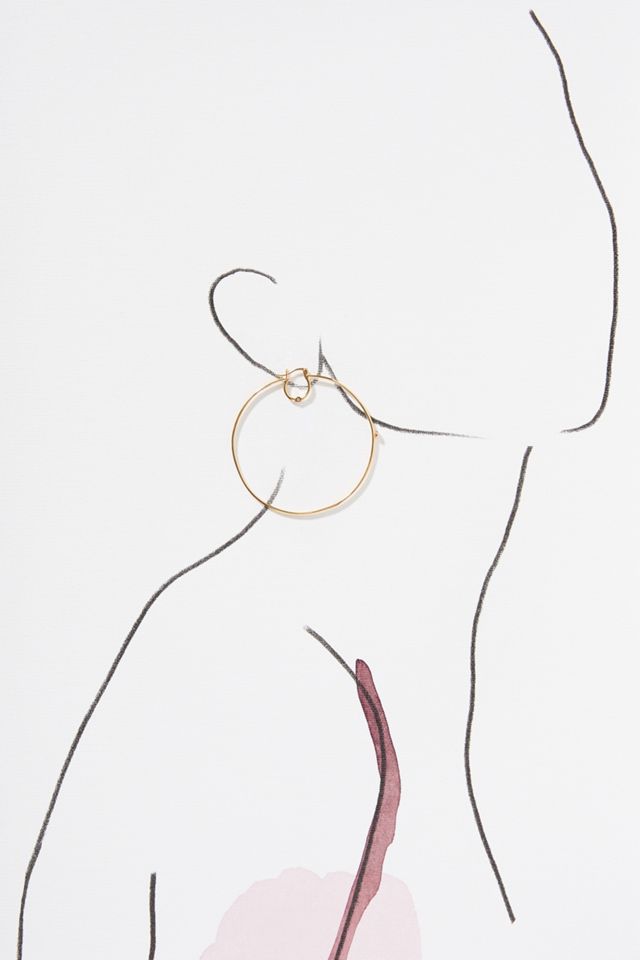 Scosha 14K Gold Vemeil Diamond Hoop Earrings #2